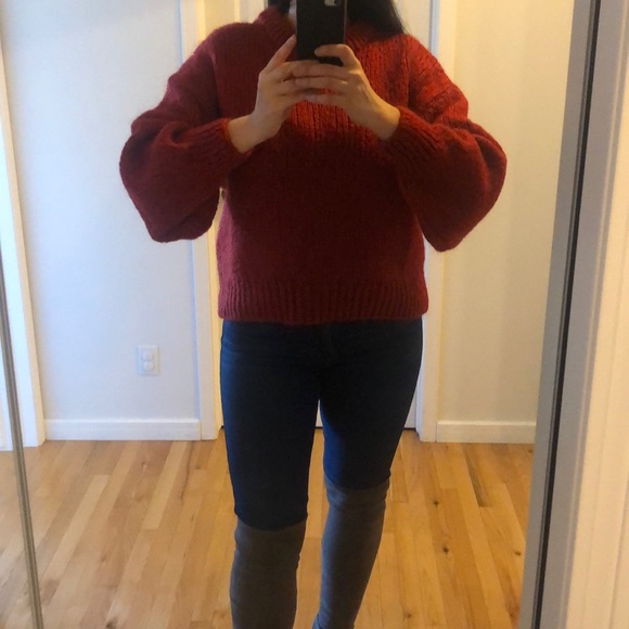 Red Cozy Sweater - Picture 2 of 4